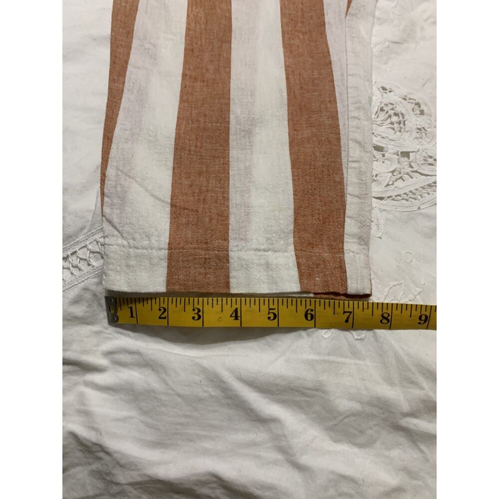 Beach Lunch Lounge Linen Pants Women's White/Orange Stripe Size XL Beachy Boho - Picture 6 of 8